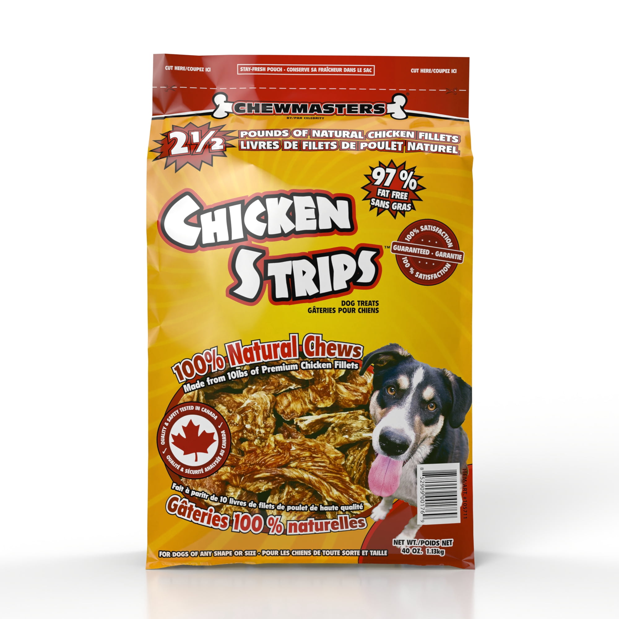 Chewmasters Chicken Strips Dog Treats 40oz
