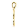 thumbnail image 2 of Diamond2Deal 10K Yellow Gold Grooved Letter P Initial Pendant for Women, 2 of 5