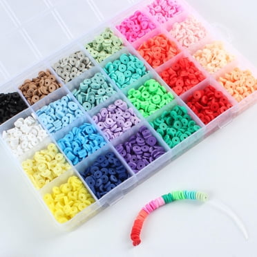 4800Bulk Polymer Clay Beads Loose Disc Beads DIY Jewelry Bracelet Making Finding