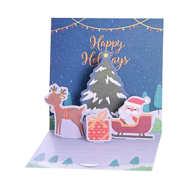 Christmas Cards with Envelopes Christmas Tree Card,3 D Glitter Christmas Tree Greeting Card and Envelope,3 D Christmas Greeting Card,Greeting Card Merry Christmas Card Winter Holiday