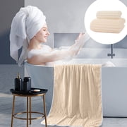 Thickened Soft Corduroy Towel Set for Bath Skin Friendly Absorbent 2 Piece Polyester Includes Face Wash Towel Bath Wipe Towel Easy Care Safe Material Suit for Improved Home Decor