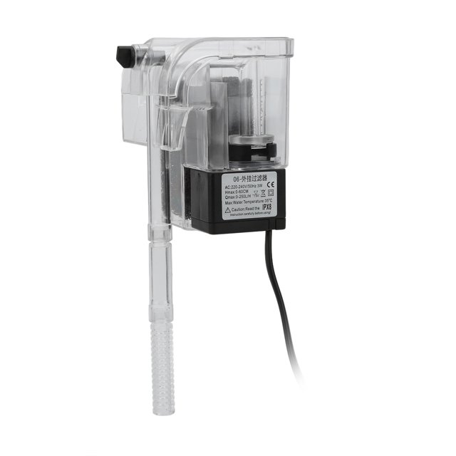 3 In 1 Aquarium Filter, Promote Water Circulation Aquarium Hang On Filter Adjustable Multifunctional Increase Oxygen For Fish For Aquariums EU Plug
