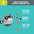 thumbnail image 3 of Quirky Kitty Rolly Raccoon Bobbler Herbe à Chat Compressée Jouet pour Chat Balle, 3 of 9