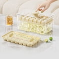 thumbnail image 3 of Push-Button Ice Tray with Removable Lid, Leakproof Design, Stackable for Freezer; Includes Ice Shovel, Easy Demolding, BPA-Free Plastic, 3 of 9