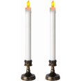 thumbnail image 1 of Battery Operated Taper Candles with Holder Flickering Warm, 1 of 7