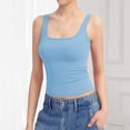 thumbnail image 2 of Débardeur à Encolure Carrée pour Femme Sans Manches à Double Doublure Hauts Basiques Collection Sharp, 2 of 4