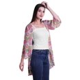 thumbnail image 3 of Moomaya Cardigan Court en Georgette Imprimée pour Femmes, Vêtements de Plage, Châle et Couvre-Maillot, 3 of 5