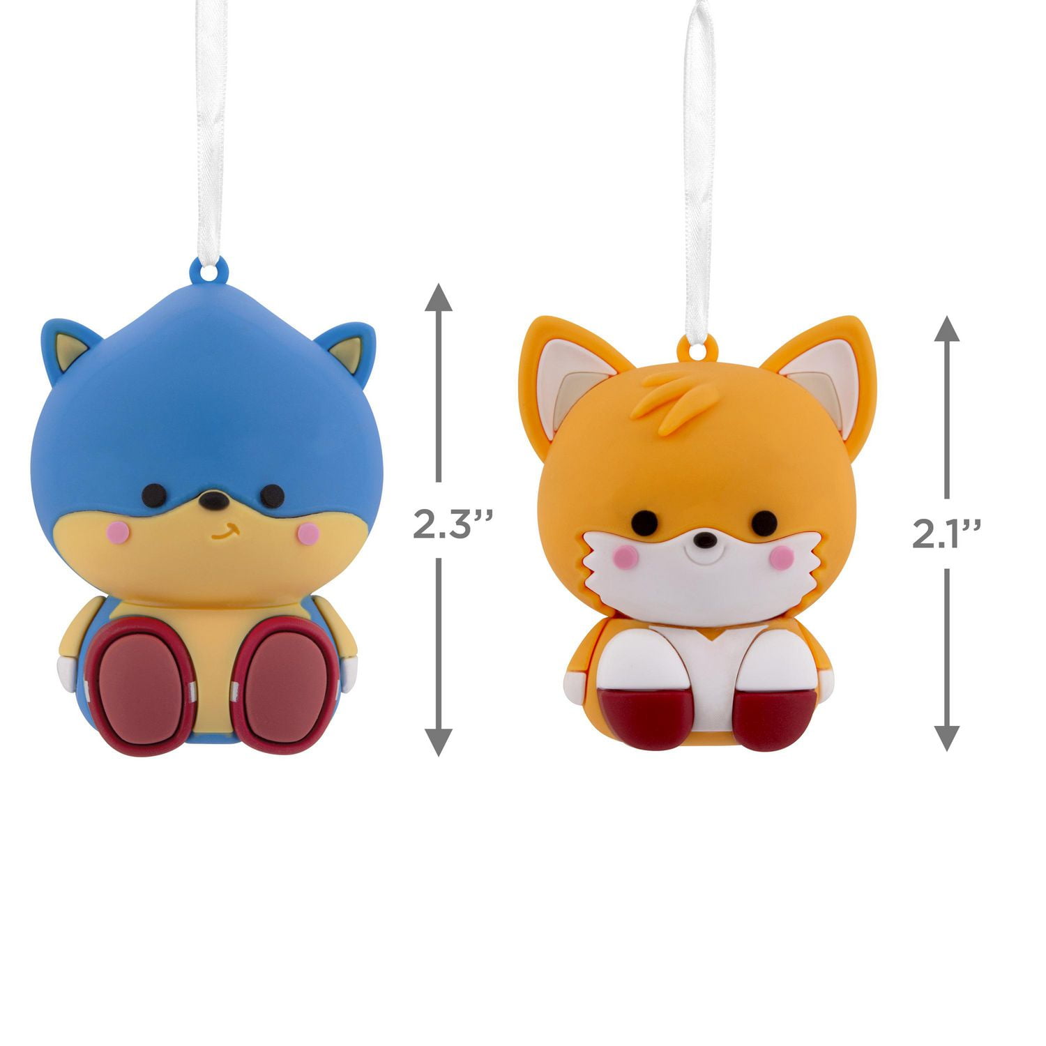 Décorations Hallmark de Noël (« Better Together », Sonic le hérisson et Tails, magnétiques), ensemble de 2
