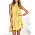 thumbnail image 3 of Robe Irrégulière de Vacances pour Femmes Robe d'Été de Plage Sans Manches pour Dames Robe de Fête, 3 of 8