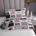 thumbnail image 3 of YST Girls Pink Camper Quilt Set King Happy Camping Bedspread Set,Rv Decor For Inside,Camper Accessories For Travel Trailers Coverlet Set,Black Grey Buffalo Plaid Pine Tree Bedding Set, 3 of 5