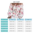 thumbnail image 1 of Ccdes Off Shoulder Top, Elegant Floral Print Blouse Loose Stylish Polyester For Office Work For Outdoor Activity, 1 of 5