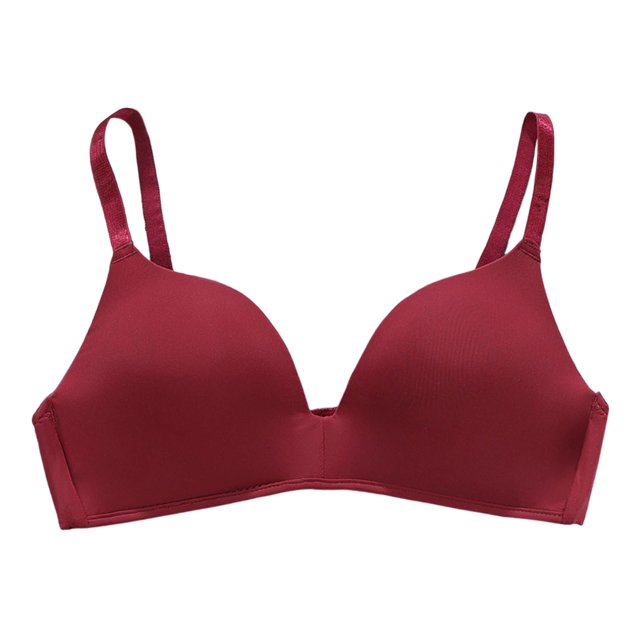 Kcodviy Women's Comfortable and Transparent Sports Bra Shoulder Strap Cordless Backless Packs of Bras Spongeless with Convertible Shoulder Backless Bra Straps
