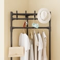 thumbnail image 4 of LSLJS Coat Rack Freestanding Closet Organizer Hall Tree with 2 Storage Shelves Corner Storage Organizer for Entryway Bedroom Home Accessories Gifts for Women/Men, 4 of 9