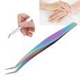thumbnail image 4 of Lash Tweezers, Stainless Steel Eyelash Tweezers Convenient Practical  For Grafting/manicure, 4 of 8
