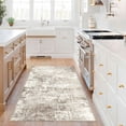thumbnail image 3 of BERTHMEER 3'x5' Washable Area Rugs for Entrance Doorway Bedroom Entryway Kitchen Bathroom Rugs Non Slip Modern Dorm Office Small Abstract Contemporary Rugs, Beige, 3 of 5