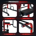 thumbnail image 4 of Soges Pull Up Bar 10 Adjustable Height Power Tower Dip Station for Enhanced Fitness, Multi-Functional Power Rack Workout Machine for Home Gym Strength Training Fitness Exercise Equipment,Red, 4 of 8
