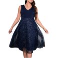 thumbnail image 2 of Jusqu'à 65 % de Rabais! Robes d'Été à la Mode pour Femmes 2024 Grande Taille Décontractées à Col en V Unies à Manches Courtes Robe Bohème Ceinture de Robe, 2 of 6