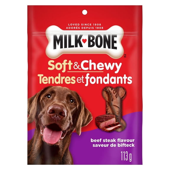 Milk-Bone régals tendres et fondants gâteries pour chiens bifteck 708g