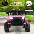 thumbnail image 4 of Costway 12V Battery Powered Ride On Truck Electric Kids Ride On Car with Remote Control 4-Wheel Vehicle Toy for Boys & Girls, 4 of 9