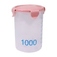 thumbnail image 1 of Bocaux de Rangement Ronds Gradués Bocaux Scellés Bocaux en Plastique pour Cuisine avec Couvercles Bocaux à Collation Bocaux de Rangement pour Grains Bocaux de Rangement Bocaux pour Yogourt Fromage Bocaux à Gâteau, 1 of 6