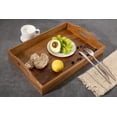 thumbnail image 2 of Home Trends Acacia Wood Squary Tray, 16.92 x 11.73 x 3.07inch, Natural Acacia Wood, 2 of 5