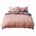 thumbnail image 2 of Bed Three Piece Gift Set, Home Textile Sanding Three Piece Plain Bedding Sets, Washable, Better Material, Stylish Design, Two Sided, Easy Care, 2 of 8