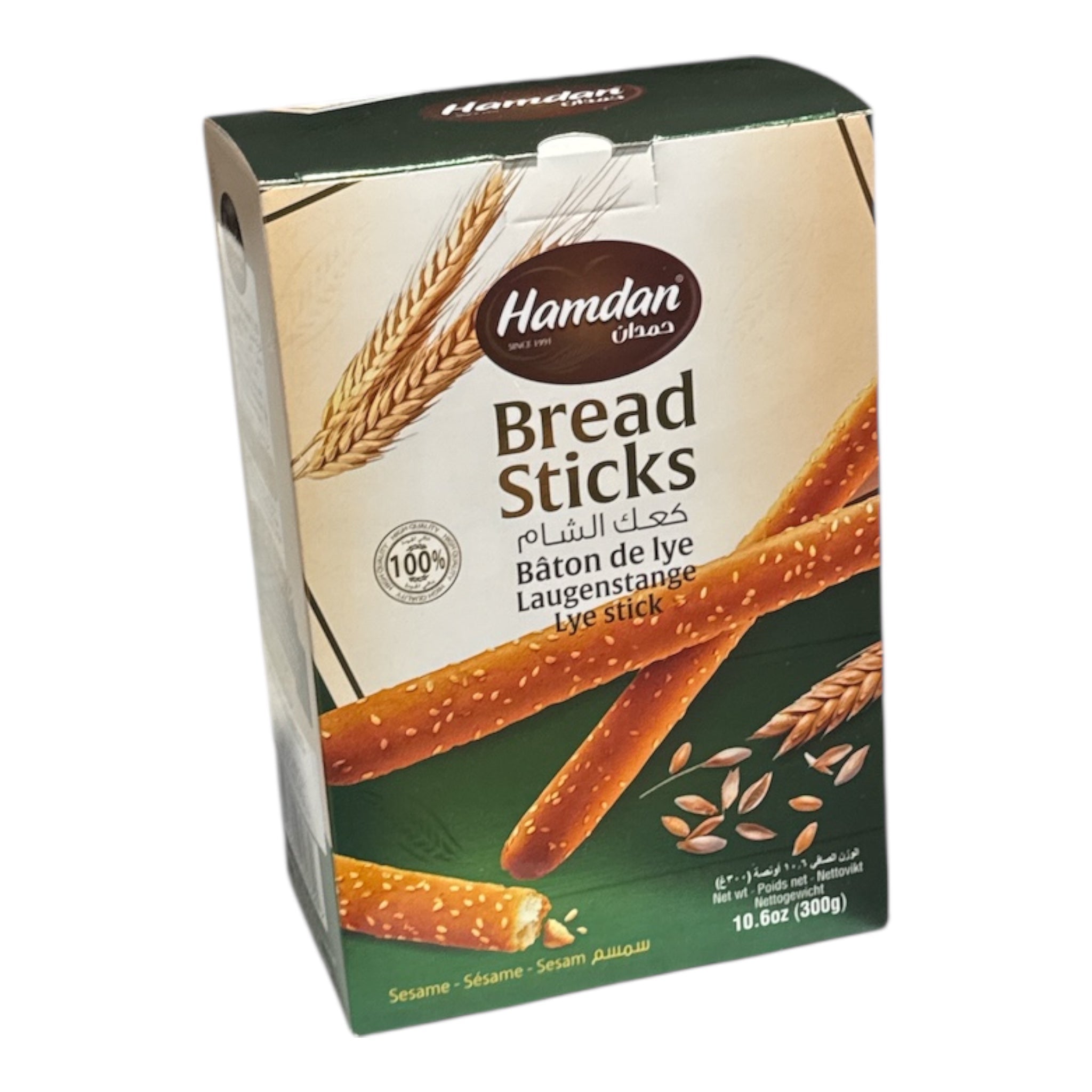 Hamdan Bread Lye Sticks with Sesame – 300g
