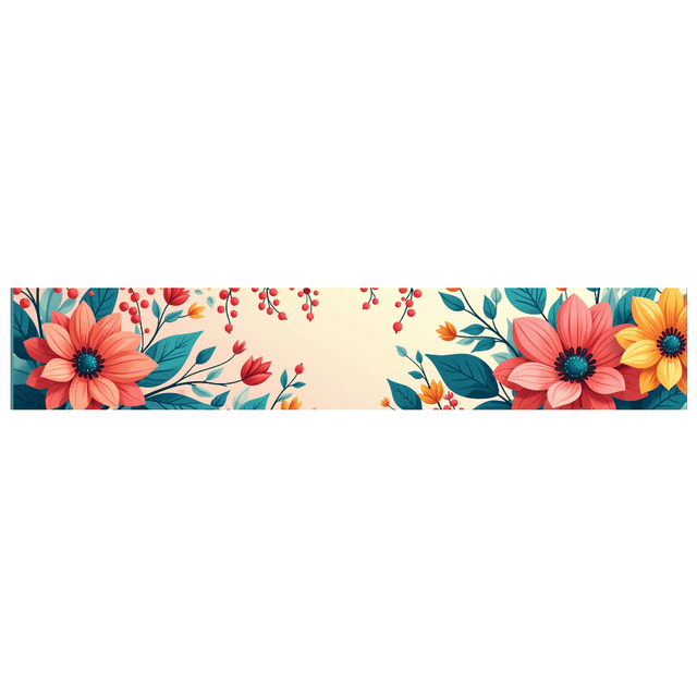 Floral Themed Colorful Backdrop Banner with Butterflies and Berries Spring Party Decorations Background Photo Booth Props Garden Gatherings Outdoor Celebrations