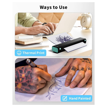 , 50 Sheets Tattoo Stencil Paper for Tattooing, Compatible with M08F Printer, A4 Size