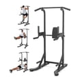 thumbnail image 1 of Heavy Duty Power Tower Pull Up & Dip Station - 450LB Capacity - Adjustable Height - Multi-Functional Strength Training Equipment for Home Gym, Pull-Ups, Dips & Leg Raises - Carbon Steel, Black, 1 of 8
