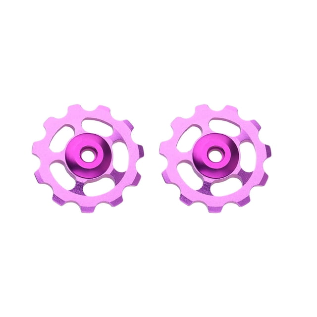 2 Pcs Poulie de Dérailleur Arrière de Roue de Vélo en Alliage d'Aluminium 11T, Violet