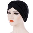 thumbnail image 1 of Bangcool Turban Tresse Torsadée Bonnet Élastique Couvre-Cheveux Perte de Cheveux Sleep Cap, 1 of 8