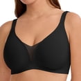 thumbnail image 2 of biudgviw Wireless Bras for Women Seamless Plus Size Soft Support Mesh Full Coverage Bras Comfortable Everyday Bralettes, 2 of 3