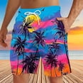 thumbnail image 2 of UVEASISHA Mens Tropical Swim Trunks Palm Tree Print Bathing Suits Drawstring Elastic Waist Board Shorts Lightweight Quick Dry Beach Shorts with Pockets Clearance Sales Multicolor XXL, 2 of 6