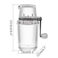 thumbnail image 3 of Fridja Ventes Broyeur de Glace Manuel Broyeur de Glace Manuel Broyeur de Glace Transparent Rasoir à Glace à Manivelle Poignée Antidérapante Couvercle Ouvrable Machine à Glace Pilée pour le Camping, 3 of 6