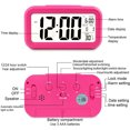 thumbnail image 4 of Smart Digital Alarm Clock with Date and Temperature Snooze Button on Top Battery Operated Rectangle Desk Clock with Night Light for Bedroom Kids Children Girls Boys, 4 of 8