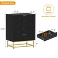 thumbnail image 2 of BeesClover Commode Organisatrice en Tissu à 4 Tiroirs - Petits Tiroirs de Rangement pour Chambre, Garde-Robe et Salon, Solution Compacte de Rangement pour Vêtements, Table de Chevet Étroite Moderne, 2 of 7