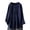 Blue, variant on Hiiyo Women's Plus Size Oversized Cotton Linen T-Shirt Long Sleeve Casual T Shirt, Pink XXXXXL