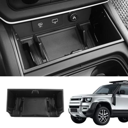 Bomely Plateau de Rangement pour Console Centrale Compatible avec Land Rover Defender 2020-2024 Land Rover Defender 90 110 130 (Boîte de Rangement pour Console Centrale)