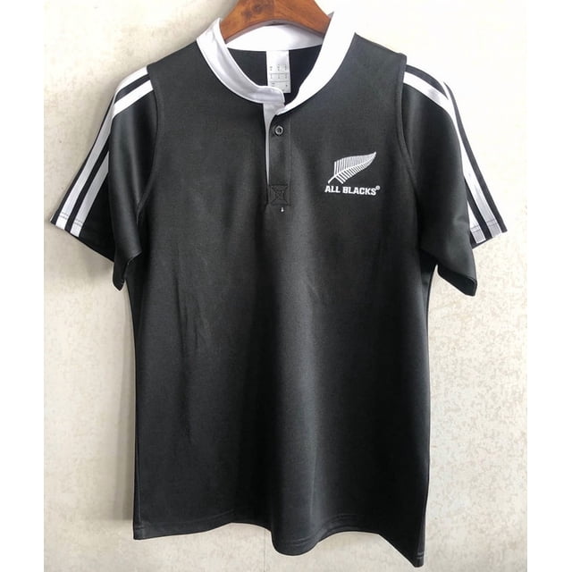 All Blacks Retro Nrl Classic Collectible Short Sleeve Rugby Jersey Training Jersey-S