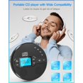 thumbnail image 3 of Sunoony Portable CD Player with Bluetooth, Walkman CD Player with FM Transmitter and Speakers for Car, Rechargeable Discman CD Player with Anti-Skip Protec, 3 of 7