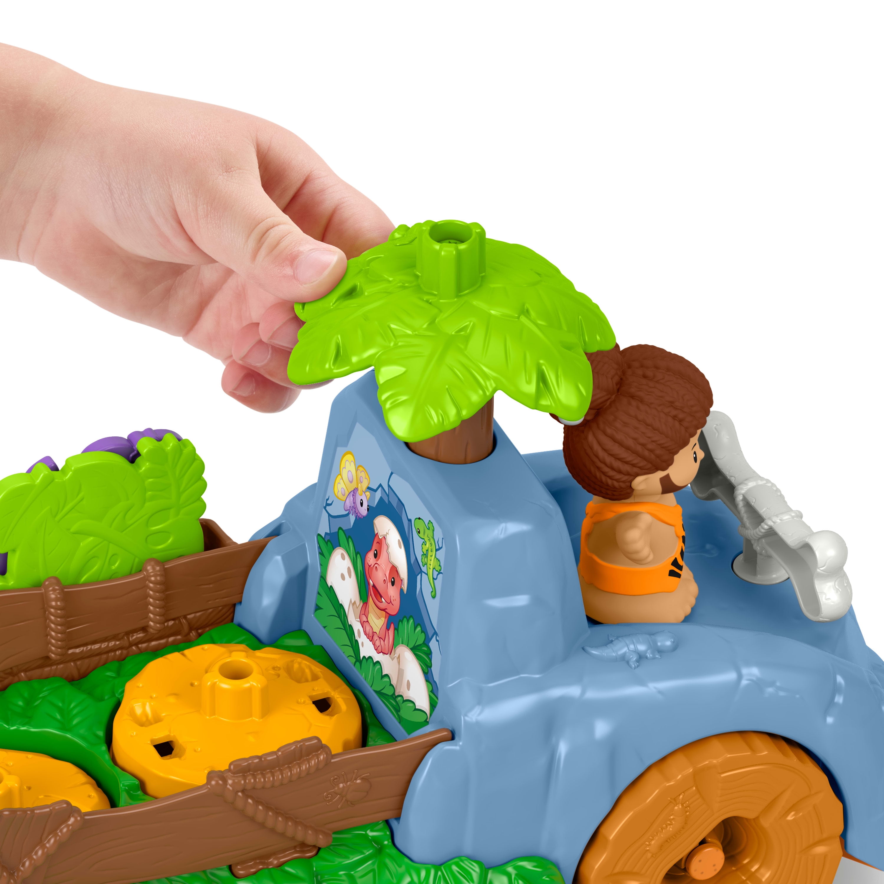 Camion Dino gigoteur Little People de Fisher-Price, coffret de dinosaures de 6 éléments pour les tout-petits