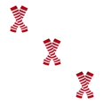thumbnail image 3 of ZheElen Easy To Wear Over Knee Socks Highly Elastic And Durable Soft And Breathable Wide Application Polyester Easy To Match Red and white 3Set, 3 of 6