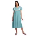 thumbnail image 1 of Moomaya Chemise de Nuit d'Allaitement à Col en V pour Femmes, Imprimée, à Manches Courtes, 1 of 5