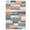 Orange/Blue, variant on HOMERRY 4' x 6' Modern Geometric Plaid Area Rug for Living Room Non Slip Washable Carpet, Gray