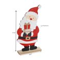 thumbnail image 3 of Felt Santa On Wooden Base (17.6"), 3 of 3