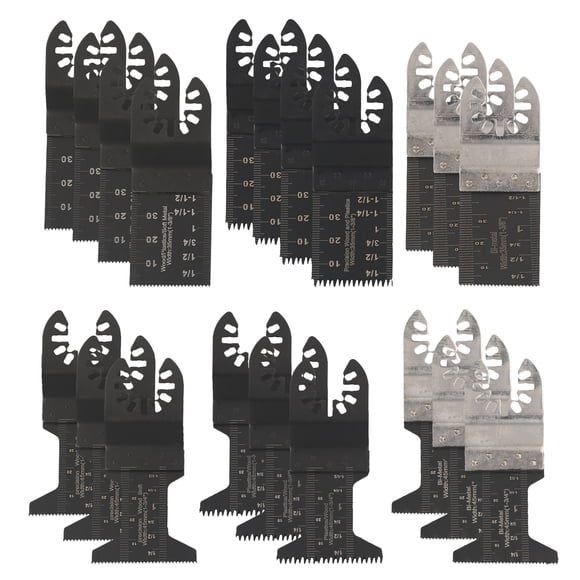 Yeacher 20 PCS Oscillating Set for Wood Metal Precisely Cutting Oscillating Multi Tool Quick Release Saw for Most Kinds of Oscillating Tools