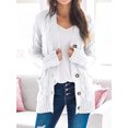 thumbnail image 1 of Cardigan en Tricot à Manches Longues pour Femmes avec Bouton Ouvert sur le devant, 1 of 6