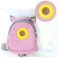 thumbnail image 3 of Harnais Sac à Dos pour Animal de Compagnie avec Sangle de Poitrine Brodée de Tournesol pour Chat et Chien, Corde de Traction, Brun-G, 3 of 6