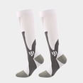 thumbnail image 2 of Chaussettes de Soccer Confortables Respirantes à Hydratation Bas de Soccer Chauffe-Maillot Mi-Mollet Extensibles Sport Plein Air Escalade Randonnée Blanc Blanc>P/M, 2 of 8